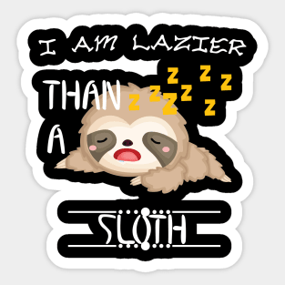 Funny Lazy Sloth Sticker